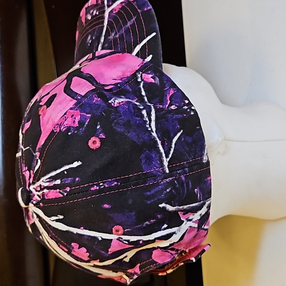 PABST CAP HAT PINK CAMO PURPLE BLACK ADJUSTABLE STRAP CAMOUFLAGE - Picture 7 of 9
